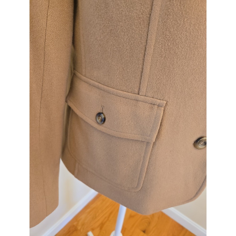 LL Bean Ladies Blazer Camel Wool/Angora Blend Two-Button Collegiate Med Reg - Picture 8 of 15